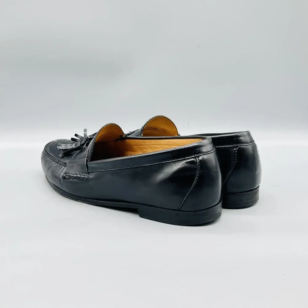 Cole Haan Shoes Mens 11.5 Black Leather Vtg Air Tassel Loafers Slip On Dress